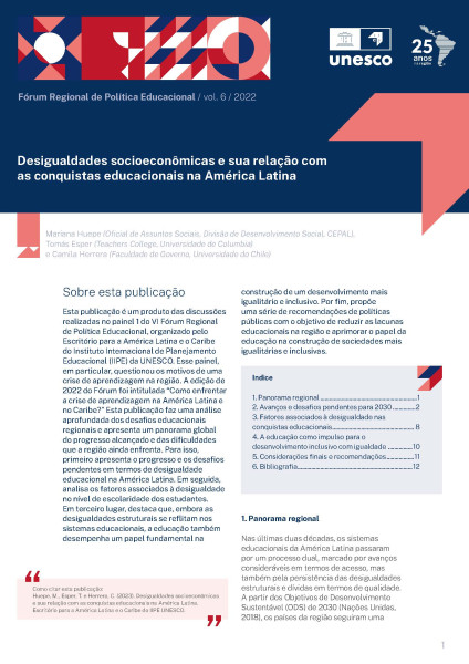 Desigualdades socioeconômicas e sua relação com as conquistas educacionais na América Latina