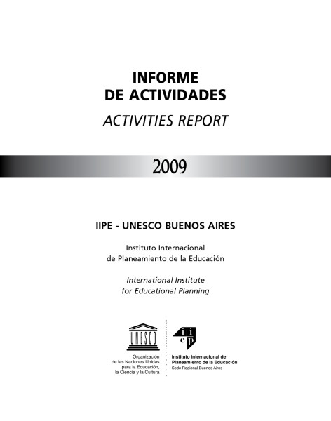 Informe de actividades 2009