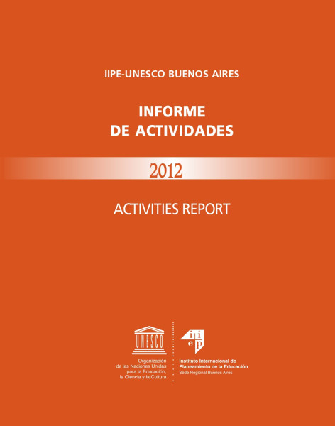 Informe de actividades 2012
