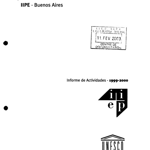 Informe de actividades 1999-2000